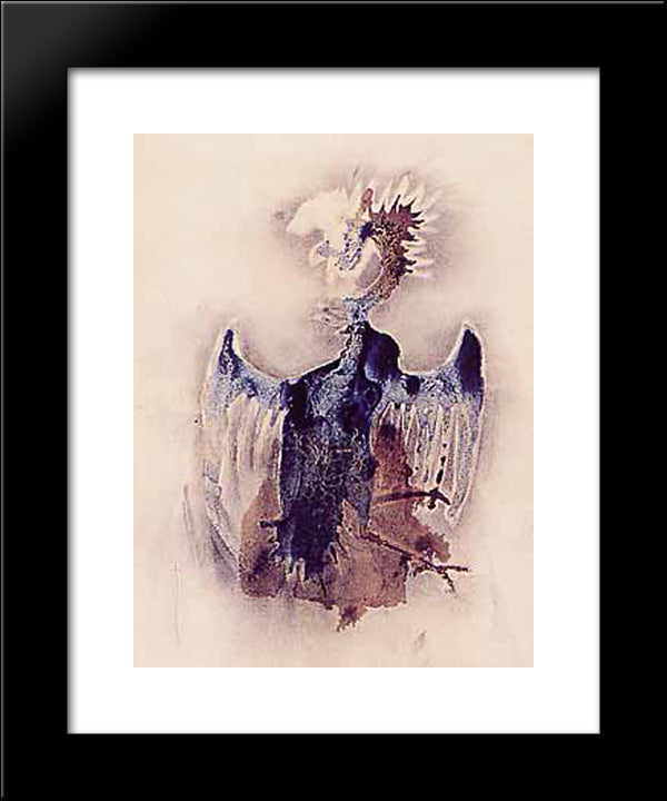 Heraldic Eagle 20x24 Black Modern Wood Framed Art Print Poster by Hugo, Victor