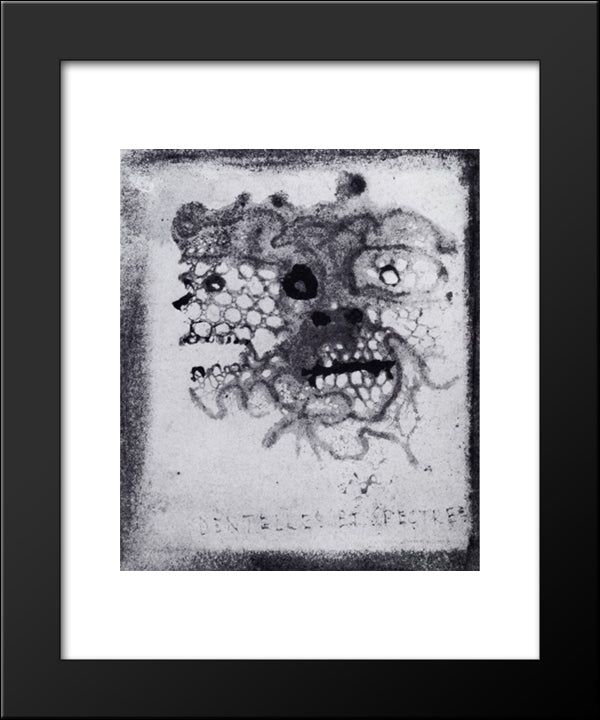 Lace And Ghosts 20x24 Black Modern Wood Framed Art Print Poster by Hugo, Victor