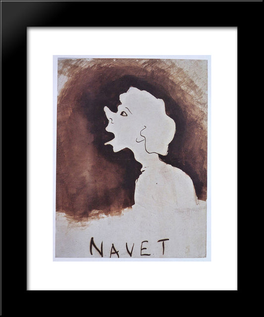 Navet 20x24 Black Modern Wood Framed Art Print Poster by Hugo, Victor