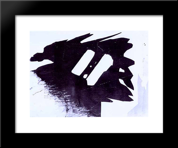 Silhouette Fantastique 20x24 Black Modern Wood Framed Art Print Poster by Hugo, Victor