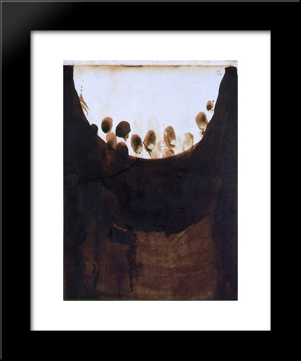 Taches With Fingerprints 20x24 Black Modern Wood Framed Art Print Poster by Hugo, Victor
