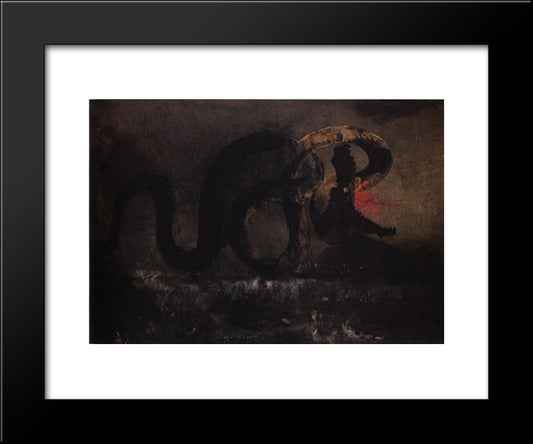 The Snake 20x24 Black Modern Wood Framed Art Print Poster by Hugo, Victor