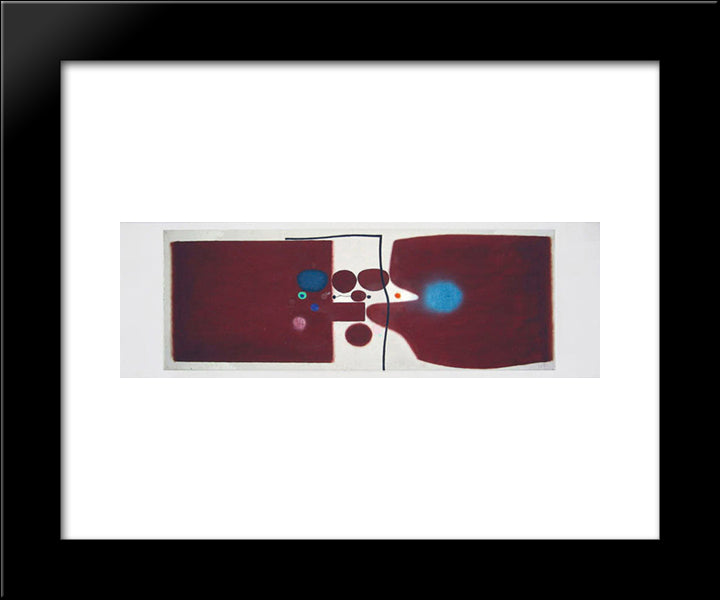 Brown Symphony 20x24 Black Modern Wood Framed Art Print Poster by Pasmore, Victor