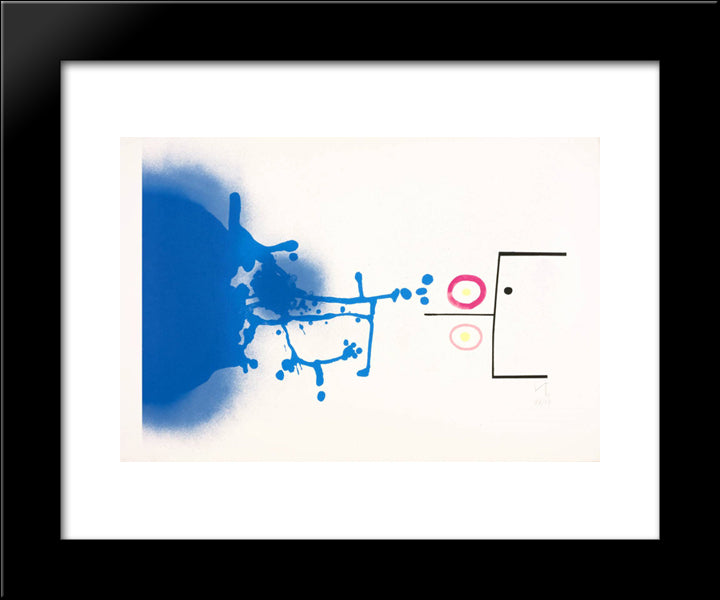 Sun And Sky 20x24 Black Modern Wood Framed Art Print Poster by Pasmore, Victor