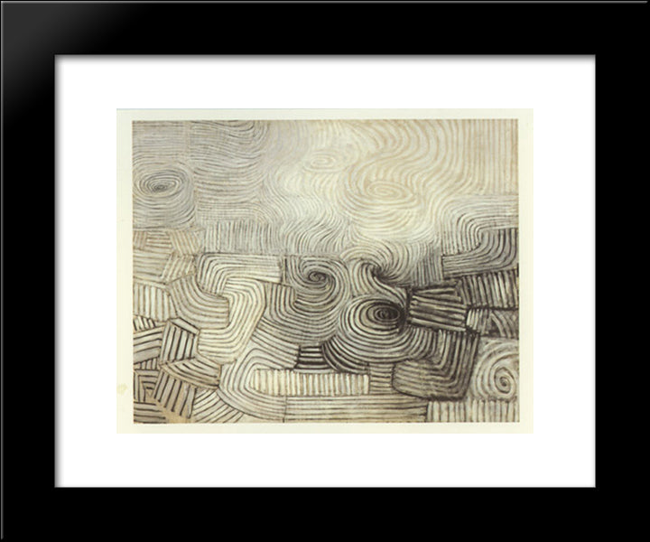 The Snowstorm 20x24 Black Modern Wood Framed Art Print Poster by Pasmore, Victor