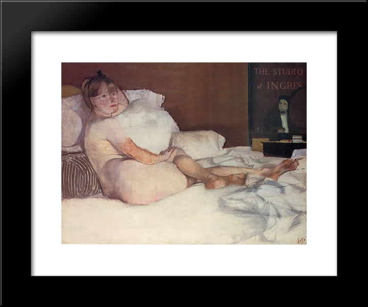 The Studio Of Ingres 20x24 Black Modern Wood Framed Art Print Poster by Pasmore, Victor