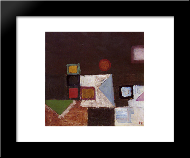 Untitled 20x24 Black Modern Wood Framed Art Print Poster by Pasmore, Victor