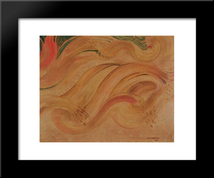 Ble Coupe - Het Koren 20x24 Black Modern Wood Framed Art Print Poster by Servranckx, Victor