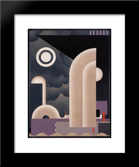 Haven - Opus 2 20x24 Black Modern Wood Framed Art Print Poster by Servranckx, Victor