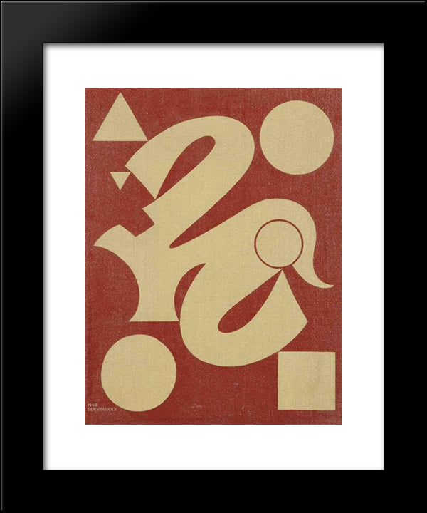 Opus 4 20x24 Black Modern Wood Framed Art Print Poster by Servranckx, Victor
