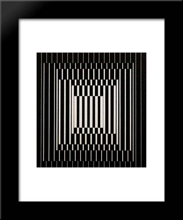 Bora Iii 20x24 Black Modern Wood Framed Art Print Poster by Vasarely, Victor