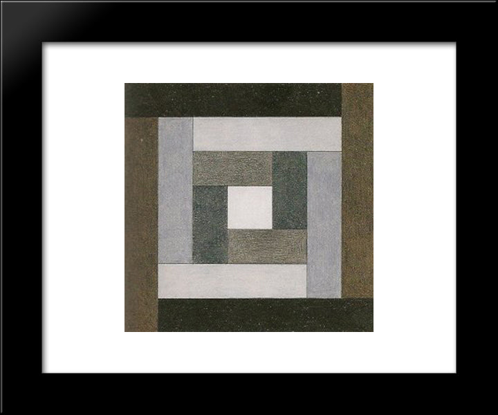 Etudes Bauhaus A 20x24 Black Modern Wood Framed Art Print Poster by Vasarely, Victor
