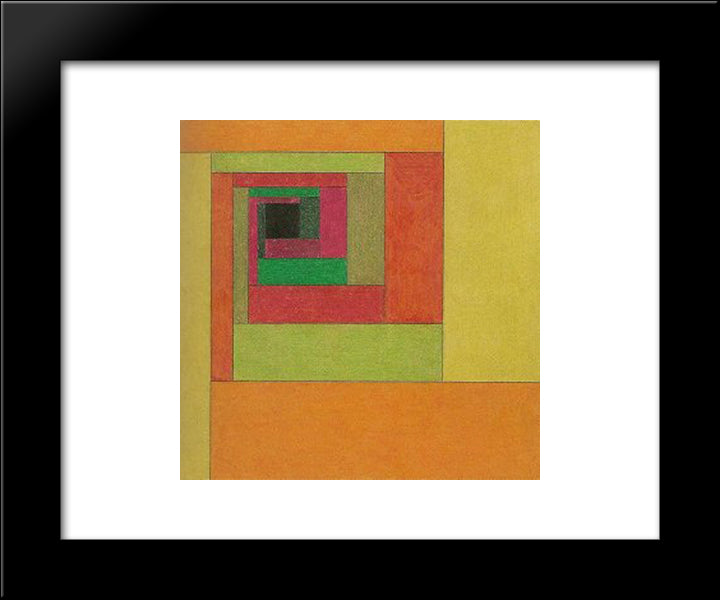 Etudes Bauhaus C 20x24 Black Modern Wood Framed Art Print Poster by Vasarely, Victor