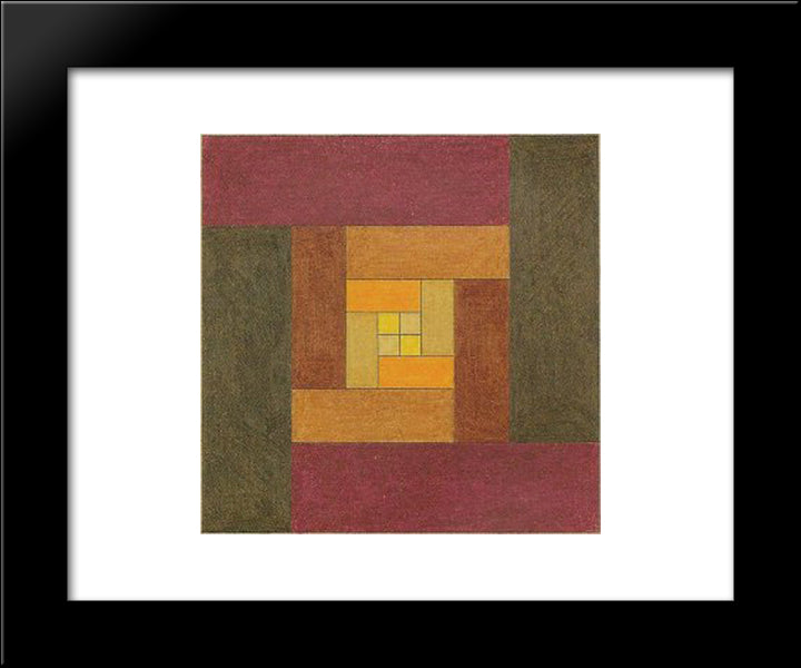 Etudes Bauhaus D 20x24 Black Modern Wood Framed Art Print Poster by Vasarely, Victor