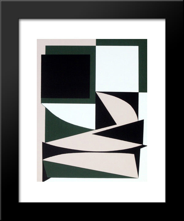 Ezinor 20x24 Black Modern Wood Framed Art Print Poster by Vasarely, Victor
