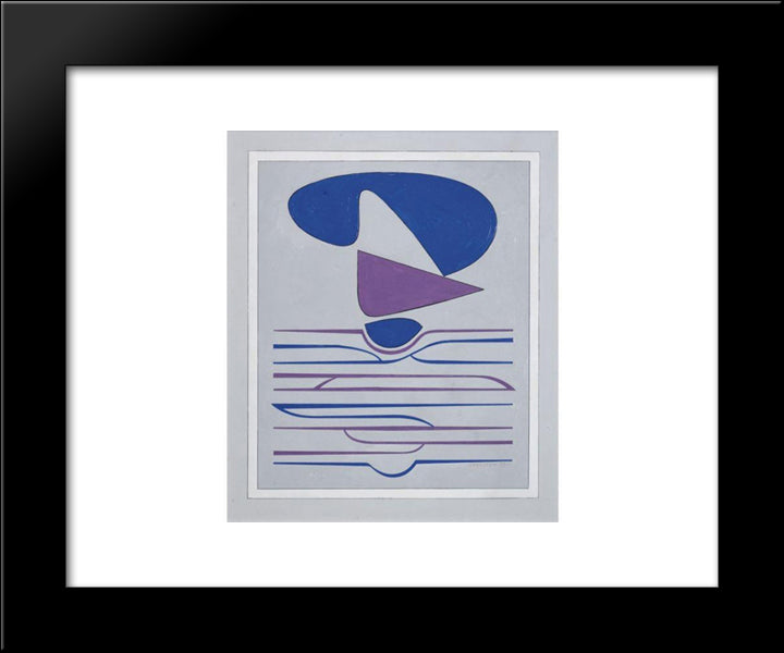 Kateau 20x24 Black Modern Wood Framed Art Print Poster by Vasarely, Victor