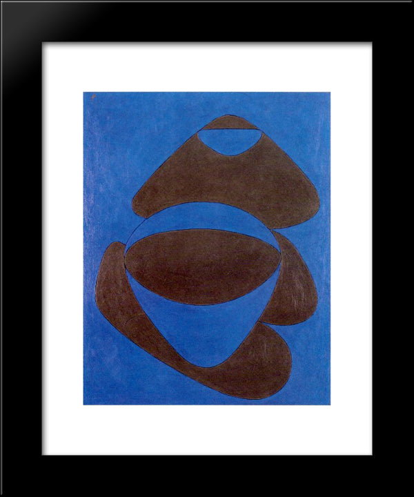 Mar Caribe 20x24 Black Modern Wood Framed Art Print Poster by Vasarely, Victor