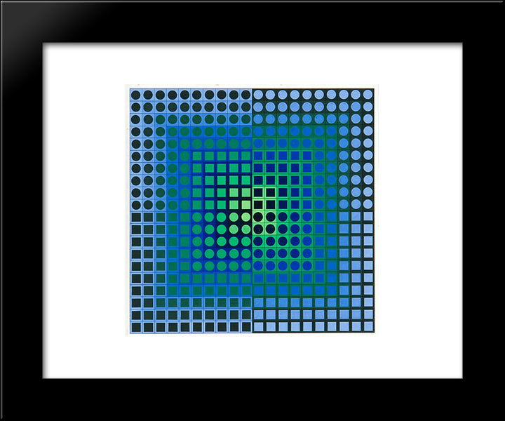 Zoeld V 20x24 Black Modern Wood Framed Art Print Poster by Vasarely, Victor