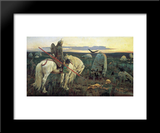 A Knight At The Crossroads 20x24 Black Modern Wood Framed Art Print Poster by Vasnetsov, Viktor