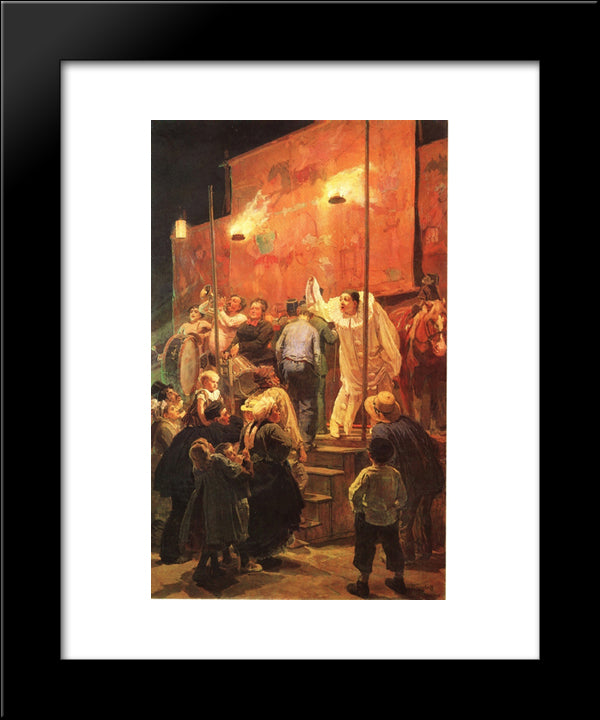 Acrobats (Festival In A Paris Suburb) 20x24 Black Modern Wood Framed Art Print Poster by Vasnetsov, Viktor