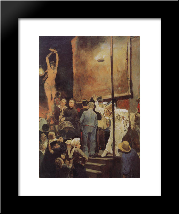 Acrobats (On A Holiday Near Paris) 20x24 Black Modern Wood Framed Art Print Poster by Vasnetsov, Viktor