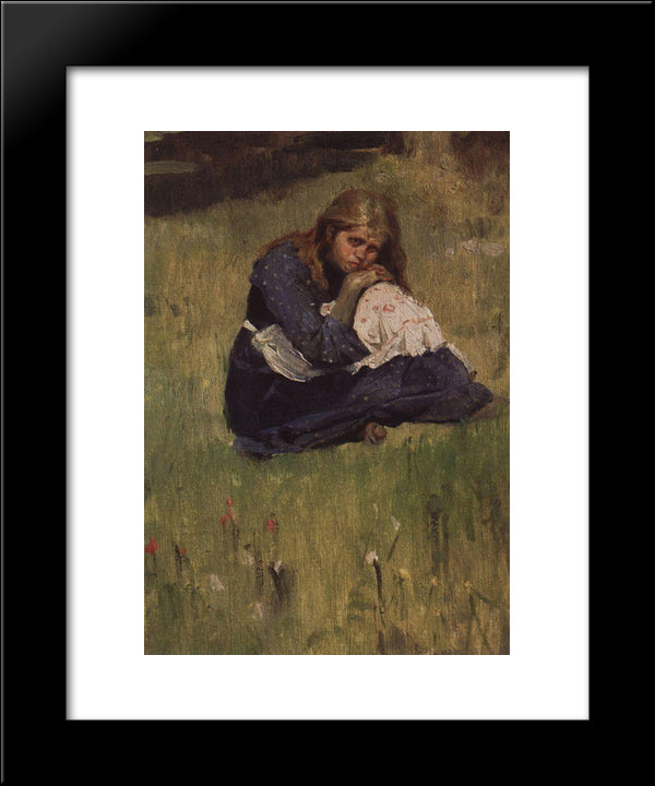 Alenushka 20x24 Black Modern Wood Framed Art Print Poster by Vasnetsov, Viktor