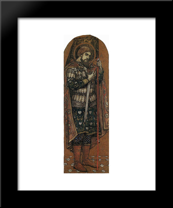 Alexander Nevsky 20x24 Black Modern Wood Framed Art Print Poster by Vasnetsov, Viktor