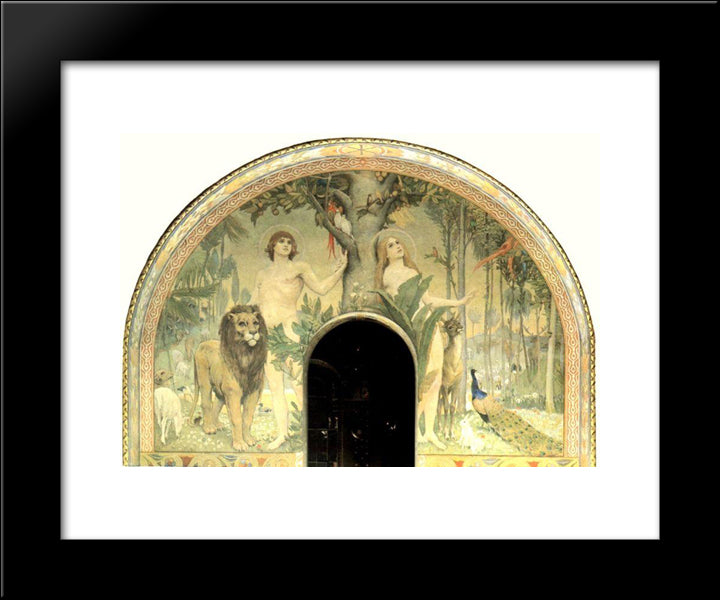 Bliss Of Paradise 20x24 Black Modern Wood Framed Art Print Poster by Vasnetsov, Viktor