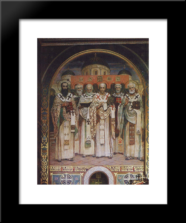 Cathedral Of Saints Of The Universal Church 20x24 Black Modern Wood Framed Art Print Poster by Vasnetsov, Viktor