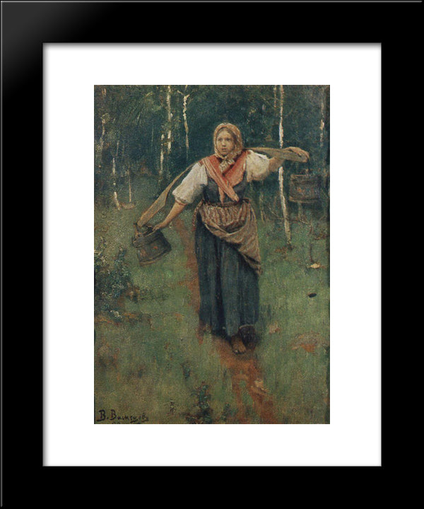 For Water 20x24 Black Modern Wood Framed Art Print Poster by Vasnetsov, Viktor