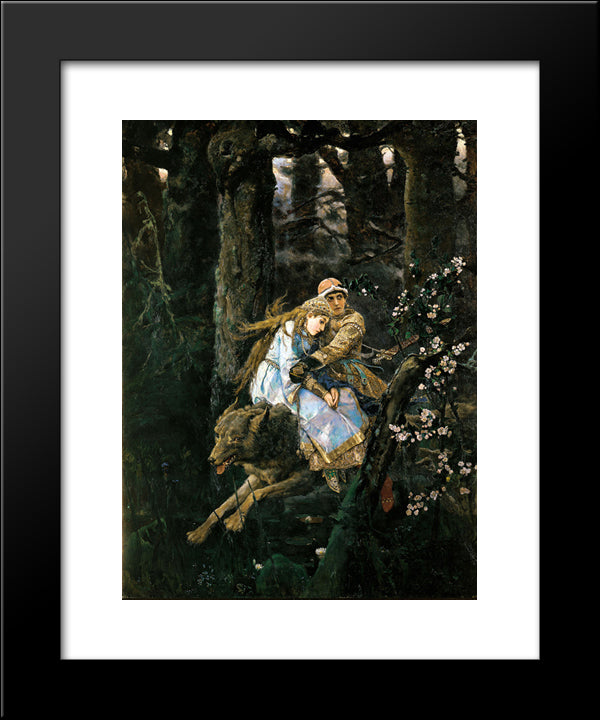 Ivan Tsarevich Riding The Grey Wolf 20x24 Black Modern Wood Framed Art Print Poster by Vasnetsov, Viktor