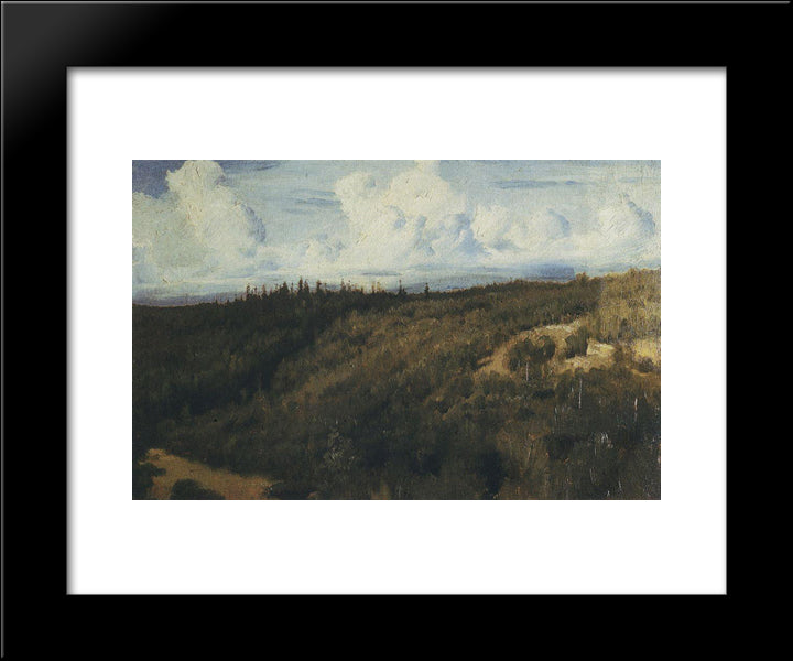 Landscape Under Abramtzevo 20x24 Black Modern Wood Framed Art Print Poster by Vasnetsov, Viktor