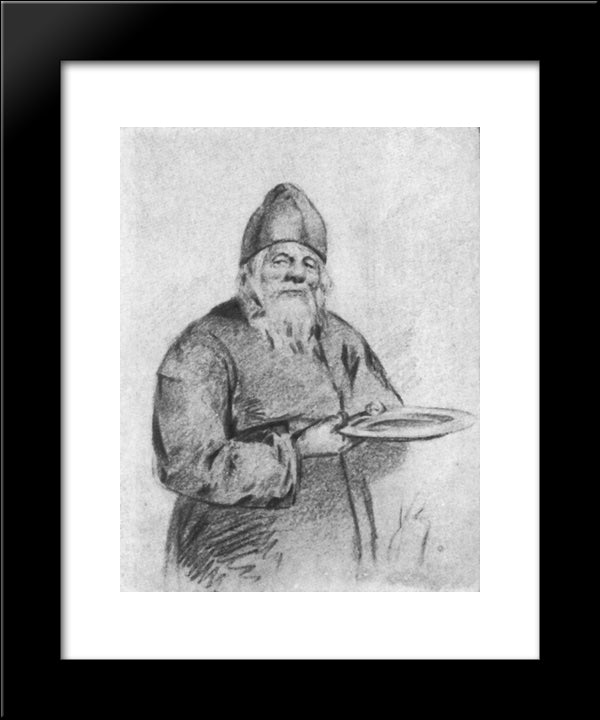 Monk Collector 20x24 Black Modern Wood Framed Art Print Poster by Vasnetsov, Viktor
