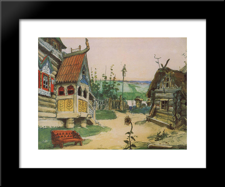Nina Slobodka Berendeevka 20x24 Black Modern Wood Framed Art Print Poster by Vasnetsov, Viktor