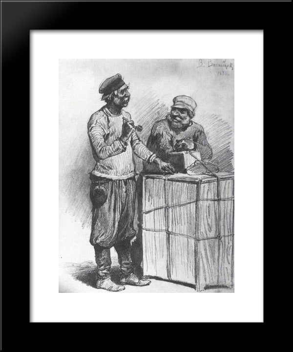Porters 20x24 Black Modern Wood Framed Art Print Poster by Vasnetsov, Viktor