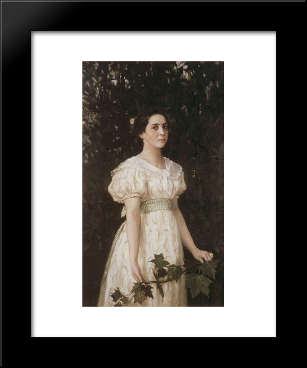 Portrait Of Vera Savvishna Mammoth 20x24 Black Modern Wood Framed Art Print Poster by Vasnetsov, Viktor