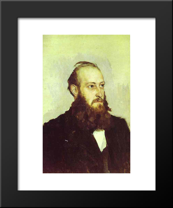 Portrait Of Victor Goshkevich, The Founder Of The Historic Aarchaeological Museum In Kherson 20x24 Black Modern Wood Framed Art Print Poster by Vasnetsov, Viktor