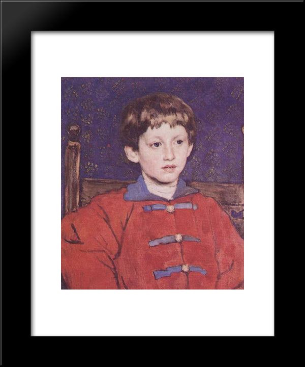 Portrait Of Vladimir Vasnetsov, The Artist`S Son 20x24 Black Modern Wood Framed Art Print Poster by Vasnetsov, Viktor
