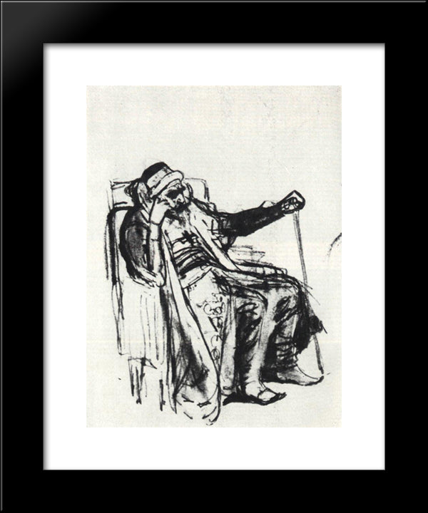 Rough Outline Of The Image Of Ivan The Terrible 20x24 Black Modern Wood Framed Art Print Poster by Vasnetsov, Viktor