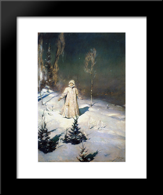Snow Maiden 20x24 Black Modern Wood Framed Art Print Poster by Vasnetsov, Viktor