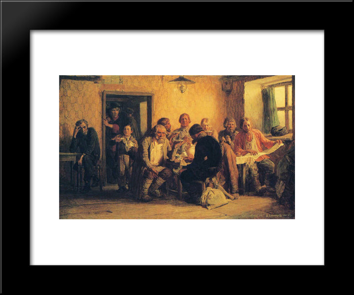 Tea Drinking In A Tavern 20x24 Black Modern Wood Framed Art Print Poster by Vasnetsov, Viktor