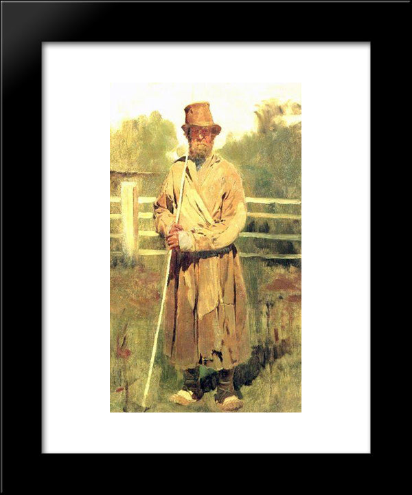The Farmer With A Sixth (Study) 20x24 Black Modern Wood Framed Art Print Poster by Vasnetsov, Viktor
