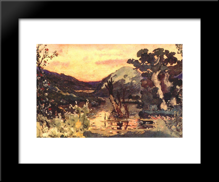 Yarilin Valley 20x24 Black Modern Wood Framed Art Print Poster by Vasnetsov, Viktor
