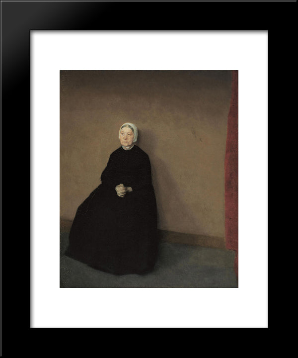 An Old Woman 20x24 Black Modern Wood Framed Art Print Poster by Hammershoi, Vilhelm