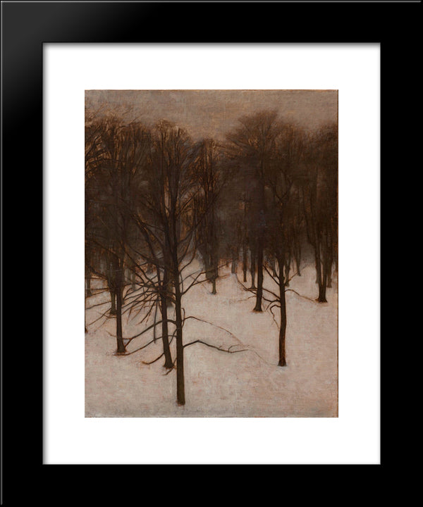 Sondermarken Park In Winter 20x24 Black Modern Wood Framed Art Print Poster by Hammershoi, Vilhelm