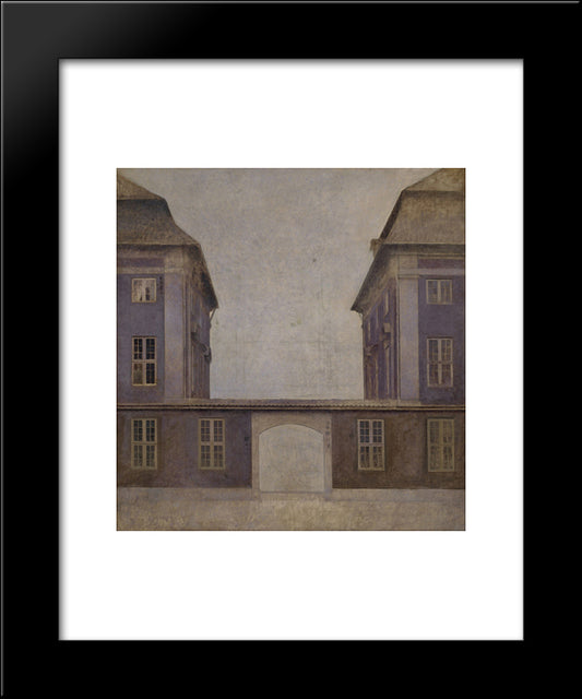 The Buildings Of The Asiatic Company, Seen From St. AnnÃÆÃÃ¦ Street 20x24 Black Modern Wood Framed Art Print Poster by Hammershoi, Vilhelm