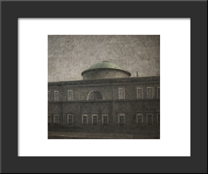 The Royal Palace Church In Copenhagen 20x24 Black Modern Wood Framed Art Print Poster by Hammershoi, Vilhelm