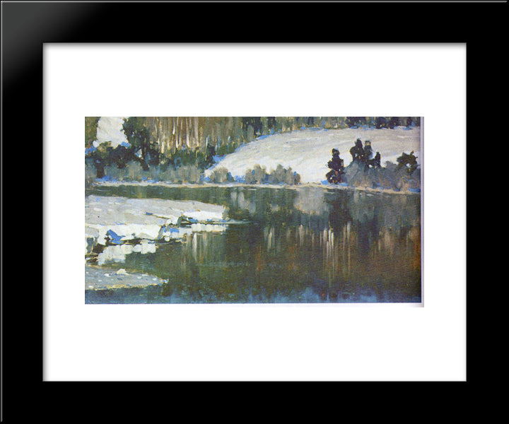 Unknown Title 20x24 Black Modern Wood Framed Art Print Poster by Purvitis, Vilhelms