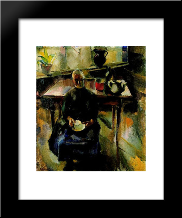 Kitchen (In The Kitchen, Room Interior) 20x24 Black Modern Wood Framed Art Print Poster by Aba Novak, Vilmos