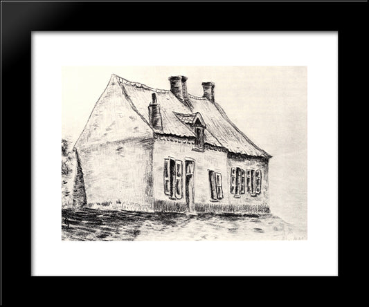 A House Magros 20x24 Black Modern Wood Framed Art Print Poster by Van Gogh, Vincent